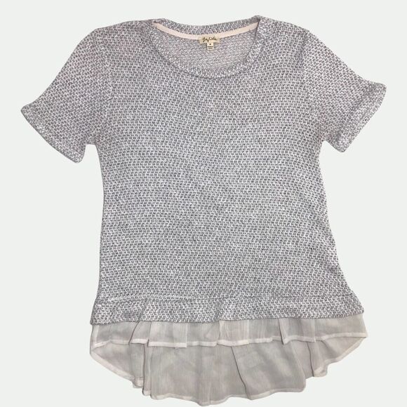 Lily White Blouse Medium Short Sleeve Blouse - Picture 1 of 7